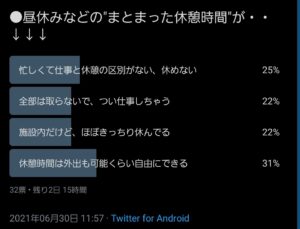 【保育士の休憩や昼休み】多忙で取れない/取れる/中間/アンケート結果から